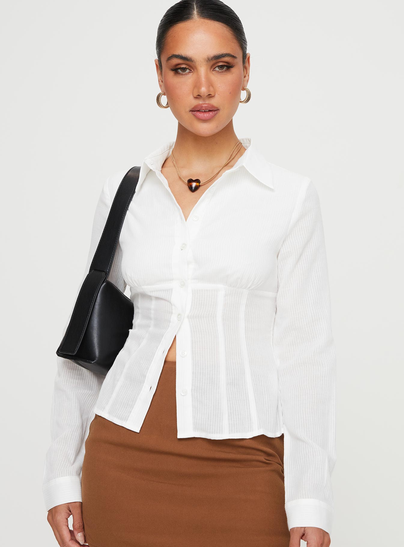 Varney Shirt White - women's shirt by Ellevoria - view 4
