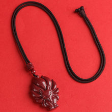Cinnabar Nine-Tailed Fox Pendant Necklace