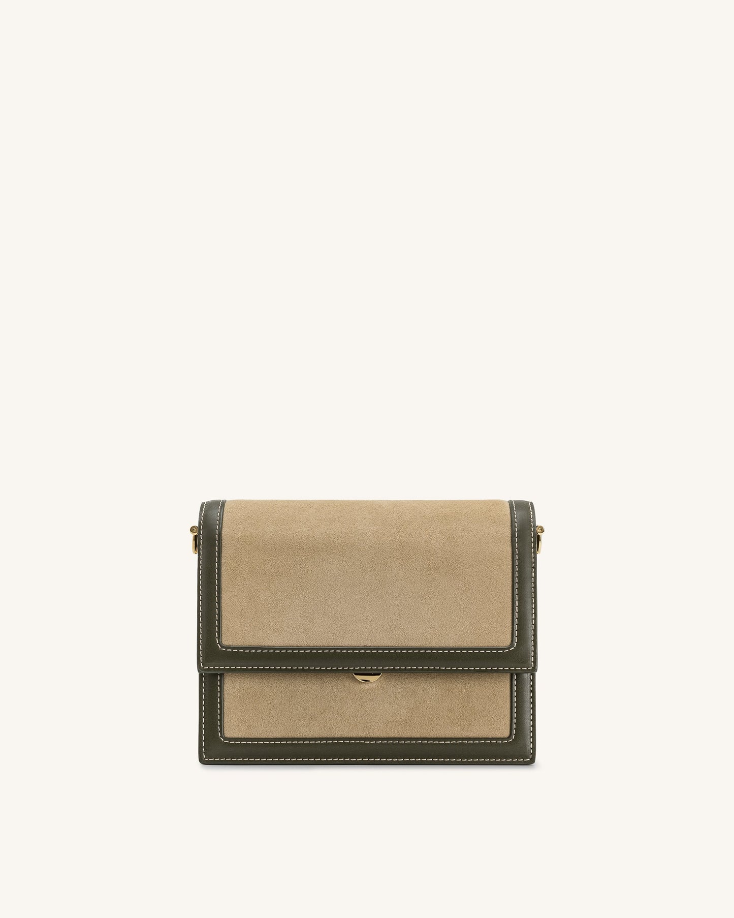 Mini Flap Faux Suede Crossbody - Green
