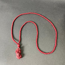 108 Beads Cinnabar Necklace with Pixiu Pendant