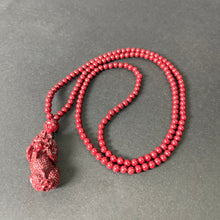 108 Beads Cinnabar Necklace with Pixiu Pendant