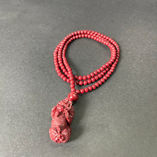 108 Beads Cinnabar Necklace with Pixiu Pendant