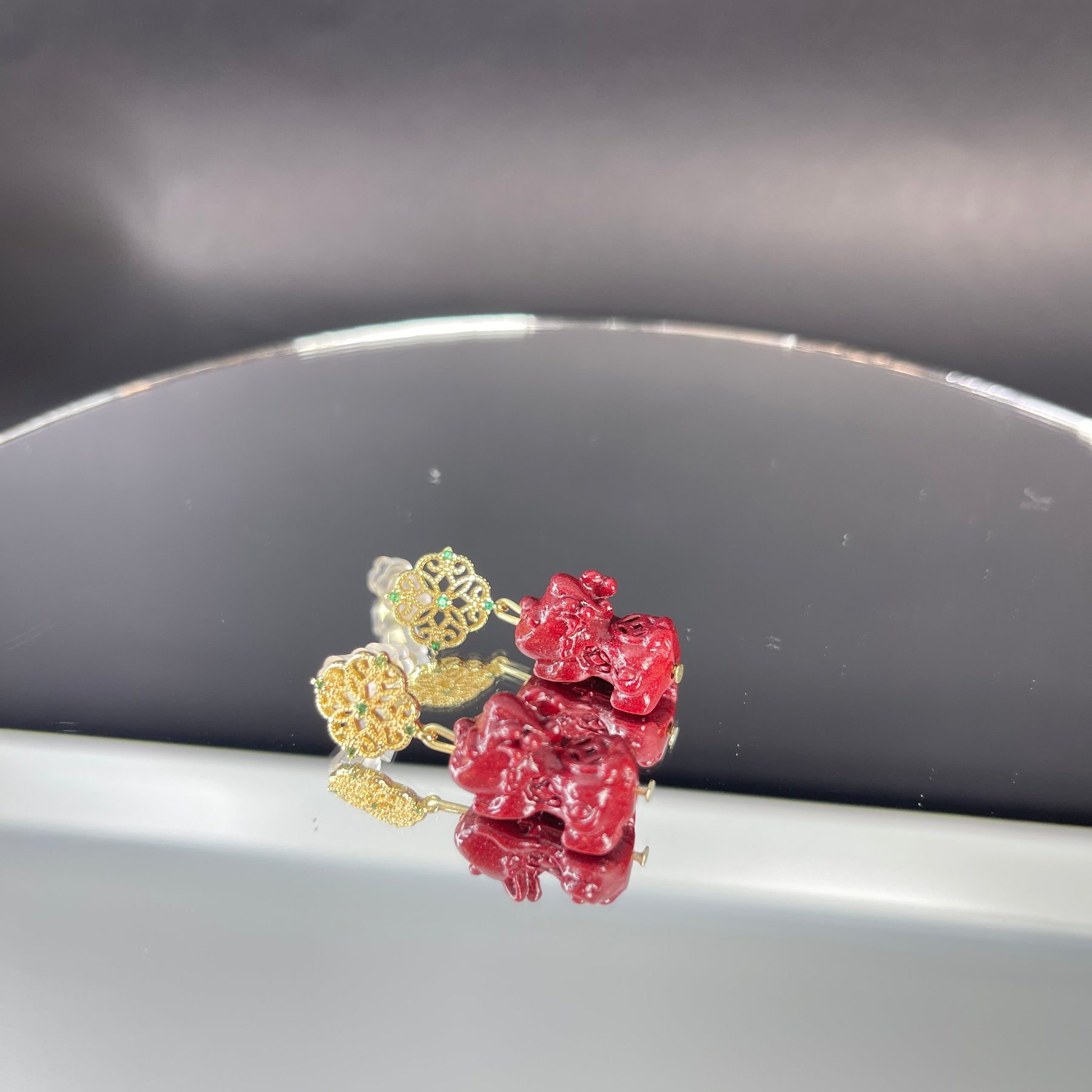14k Gold Pixiu Earrings
