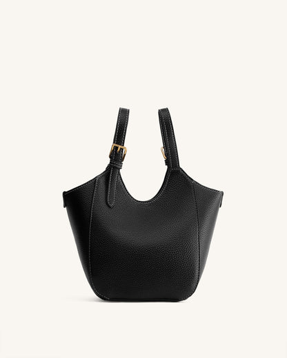 Ines Padlock Tote Bag - Black