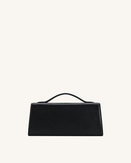 Lena Metal Rope Knot Top Handle Bag - Black
