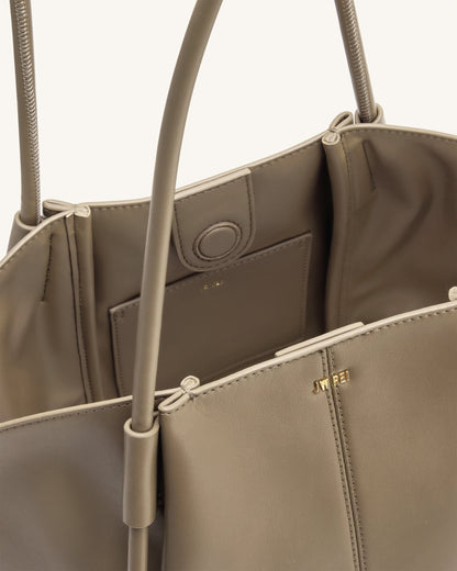 Nala Wide Tote Bag - Taupe