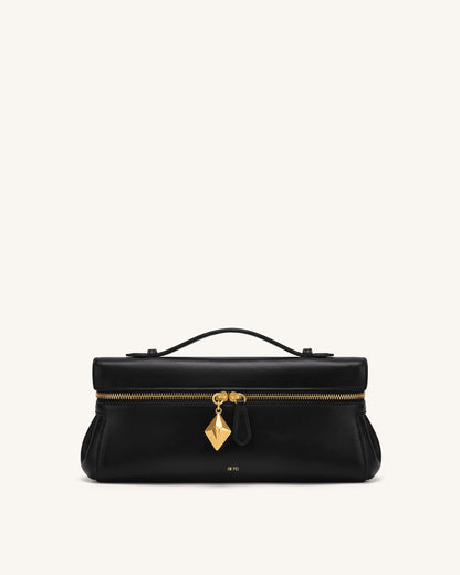 Thea East-West Top Handle Bag - Black