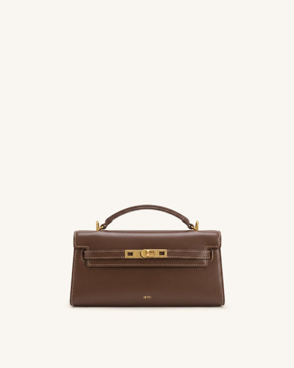Noor Top Handle Bag - Amber Brown