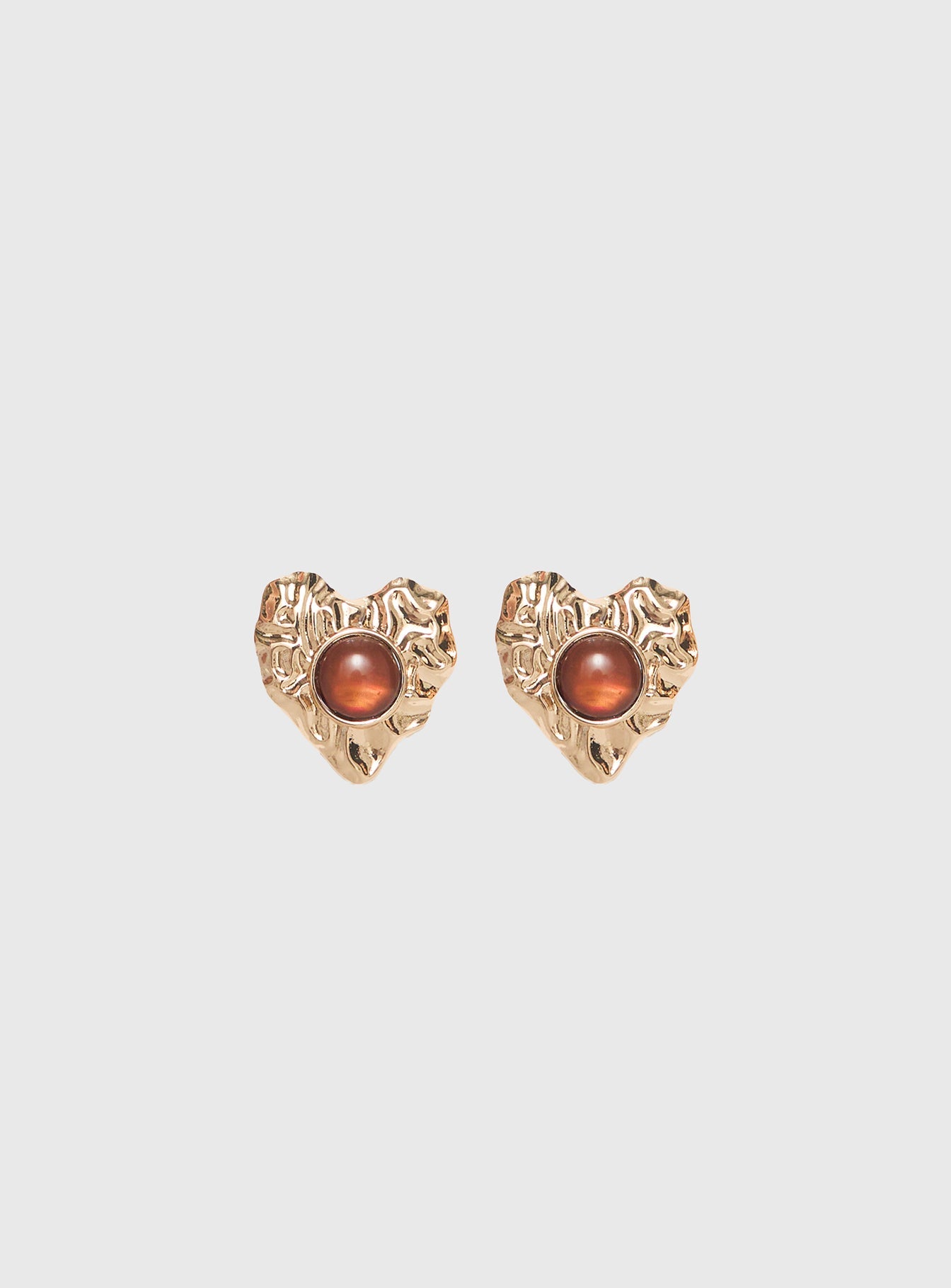 Living Easy Heart Earrings Gold women's earrings by Ellevoria