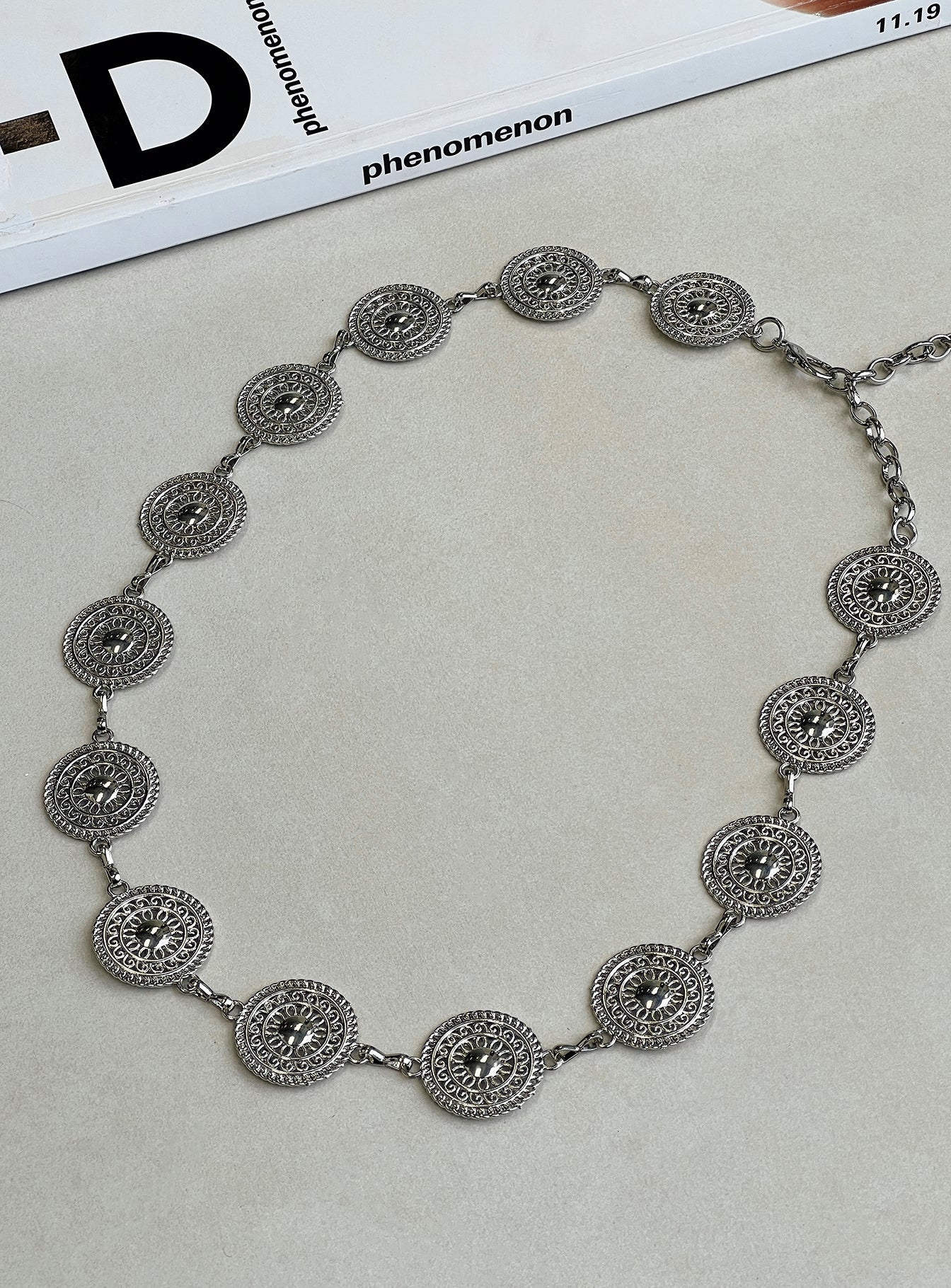 Laurz Chain Belt Silver women's belt by Ellevoria