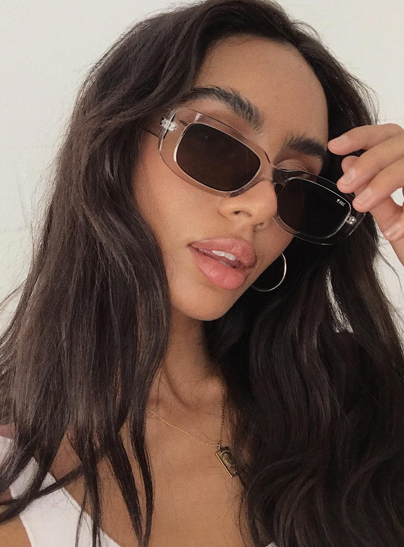 Creeper Sunglasses Crystal Grey women's sunglasses by Ellevoria