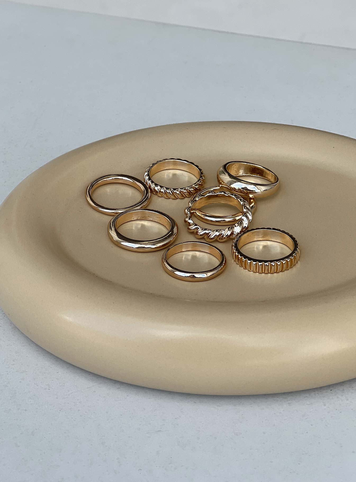Strait Ring Pack Gold women's ring by Ellevoria