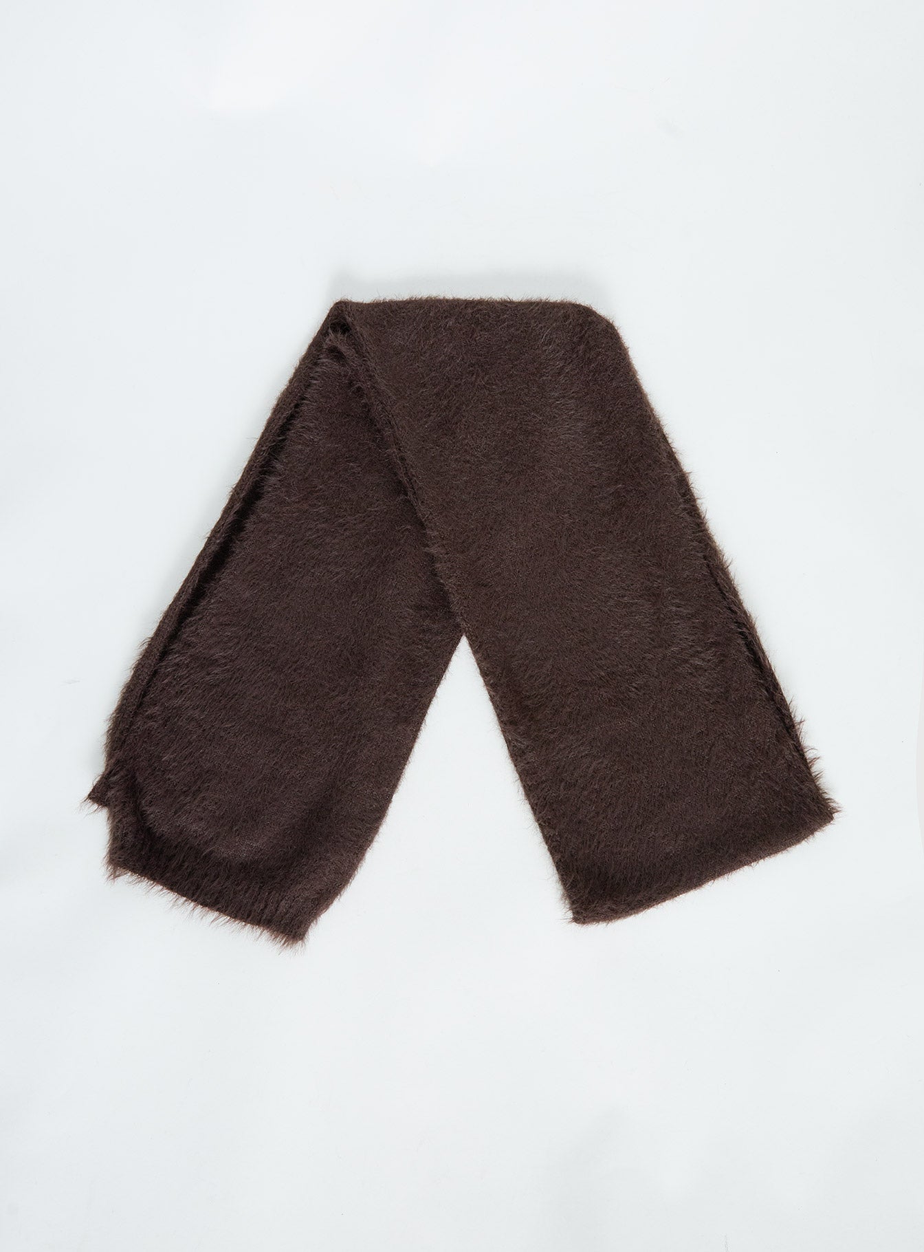 Yvetta Fluffy Scarf Brown women's accessory by Ellevoria