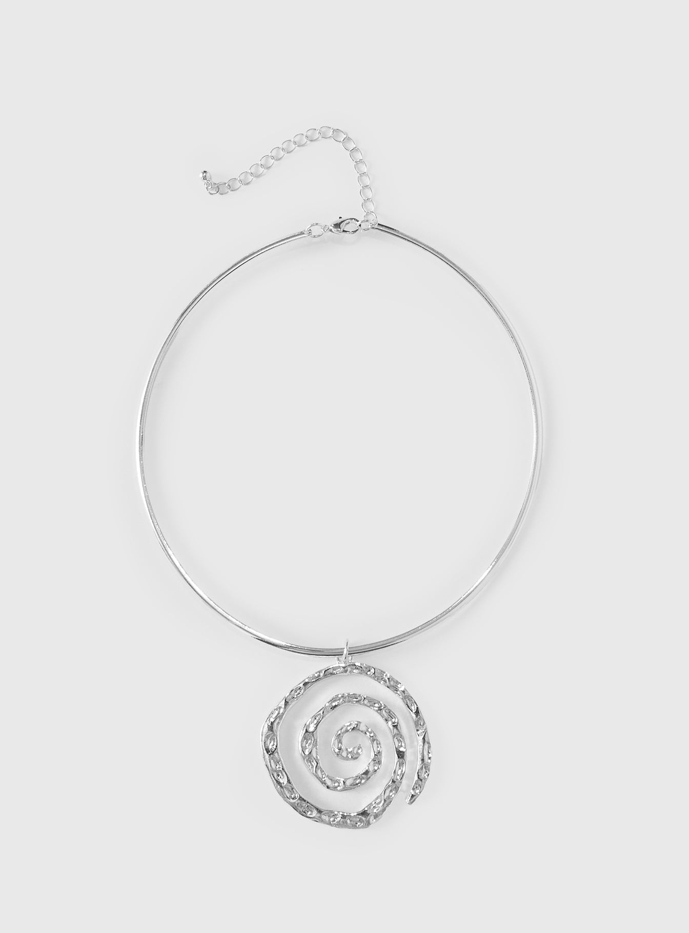 Top Of Mind Swirl Pendant Necklace Silver women's necklace by Ellevoria