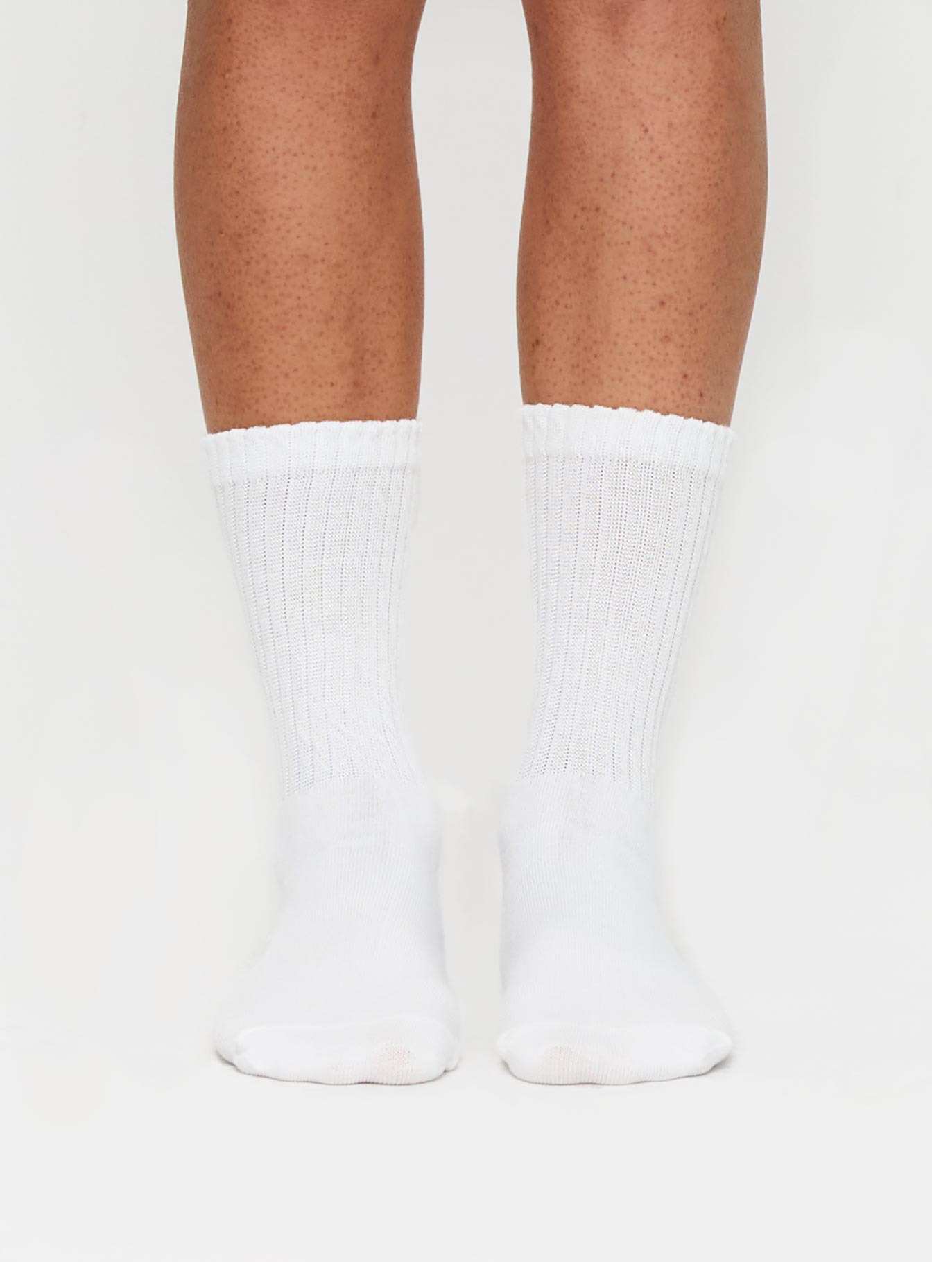 Sama Slouch Sock White women's socks by Ellevoria