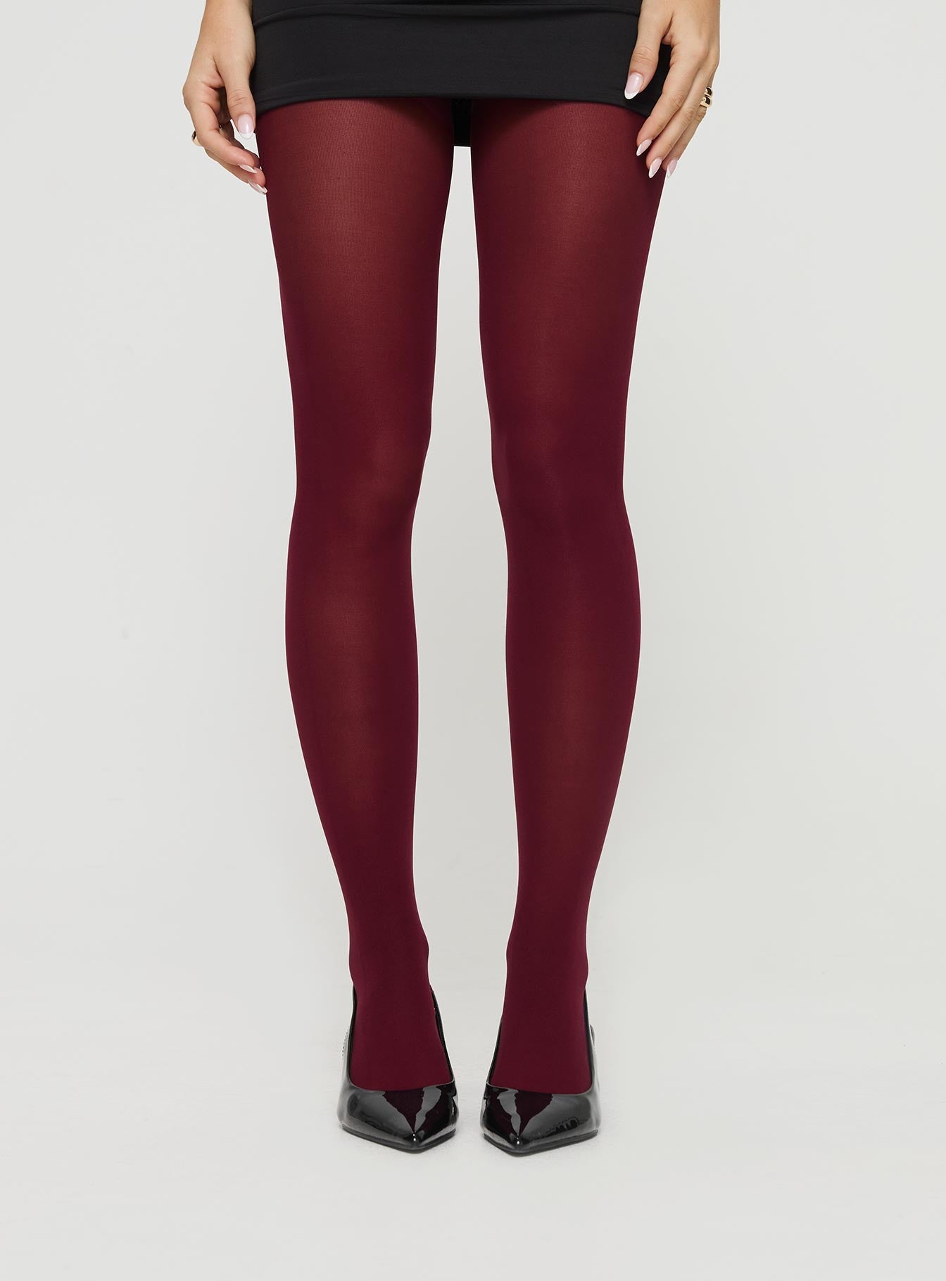 Eliseo Stockings Burgundy women's tights by Ellevoria