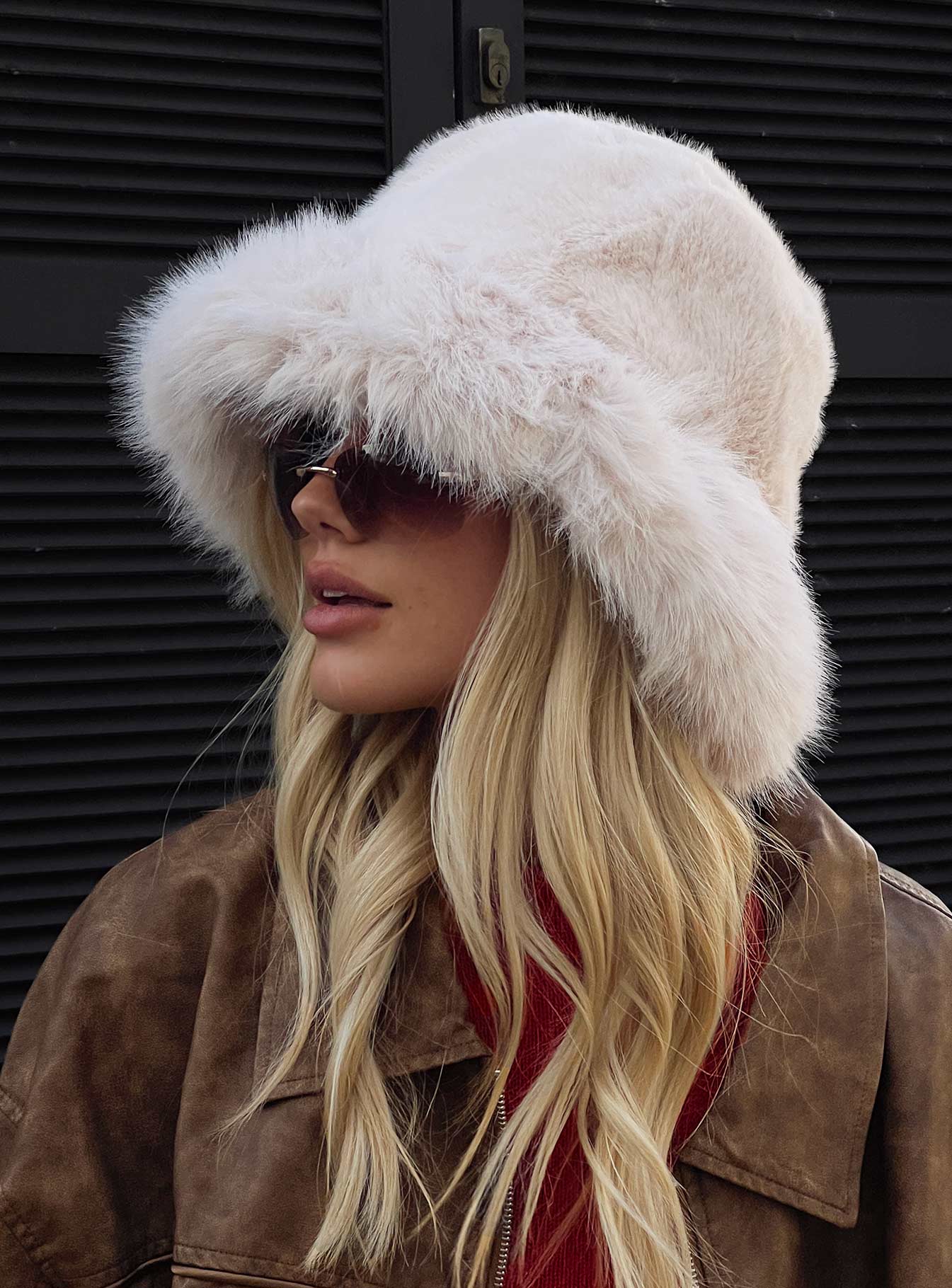 Avaah Fluffy Hat Cream women's accessory by Ellevoria