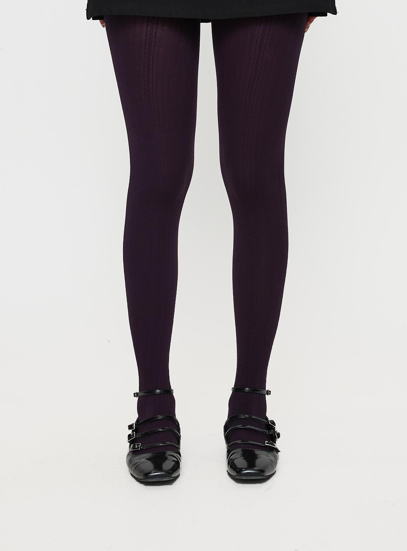 Back With Love Stockings Plum women's tights by Ellevoria