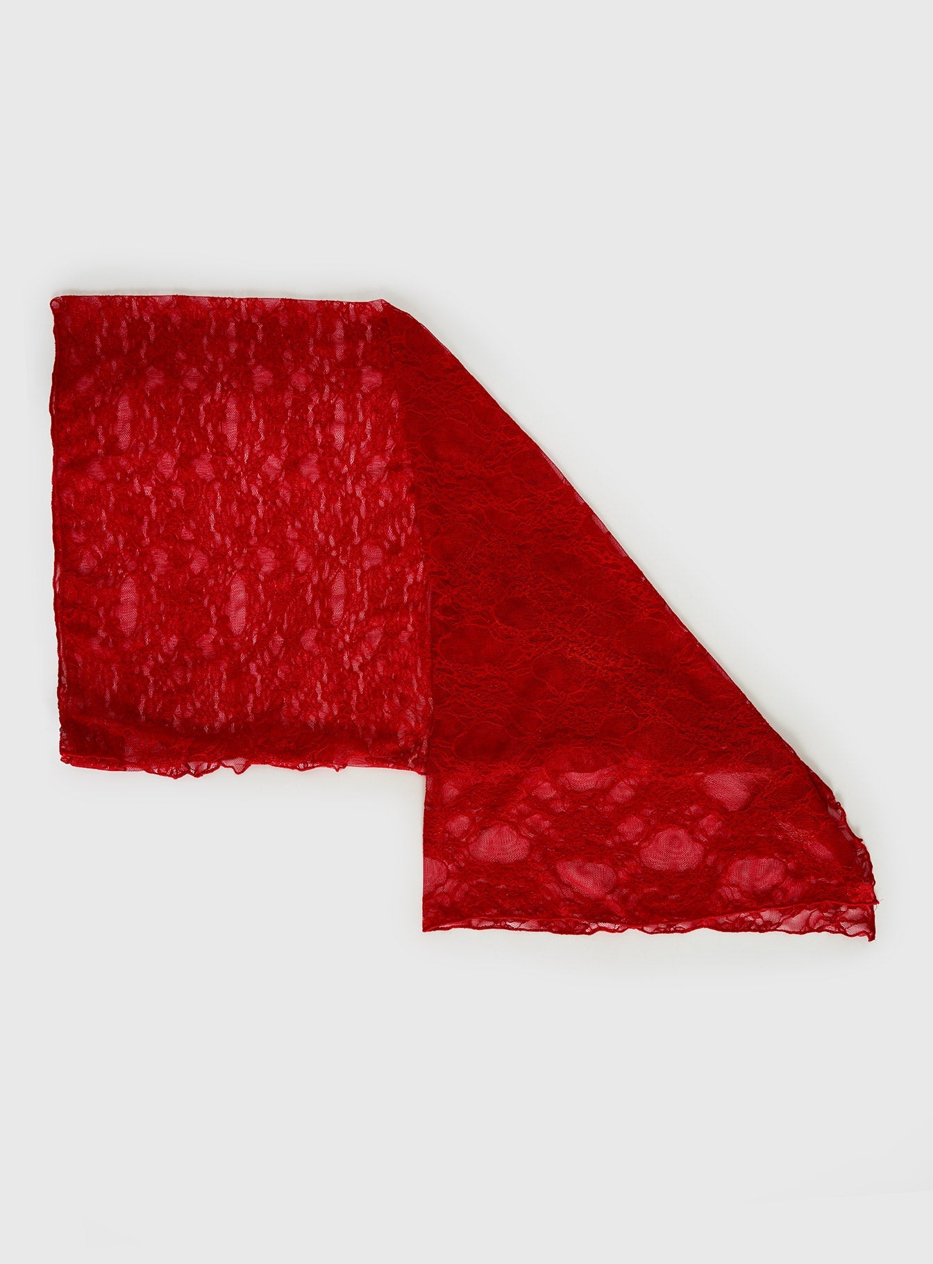 Nellie Hair Scarf Red Lace women's hair accessory by Ellevoria