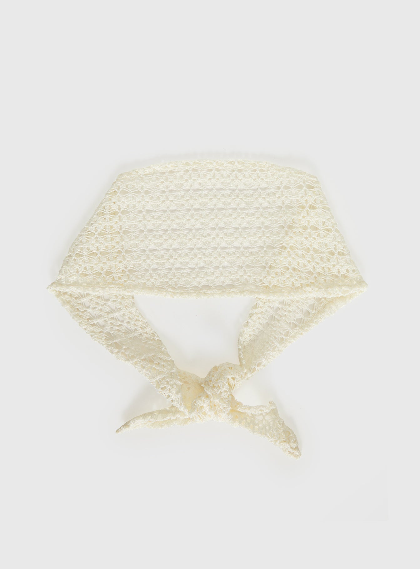 Keighla Crochet Hair Scarf Cream women's accessory by Ellevoria