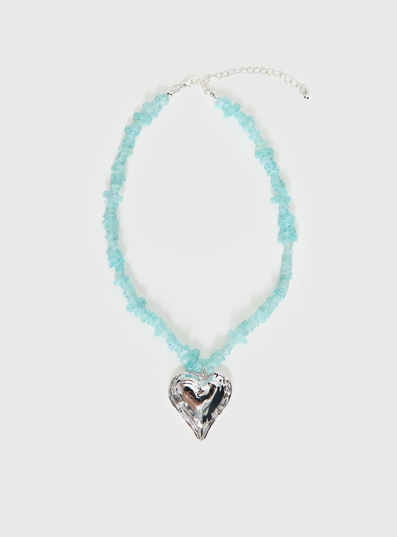 Ralina Pendant Necklace Silver / Aqua women's necklace by Ellevoria