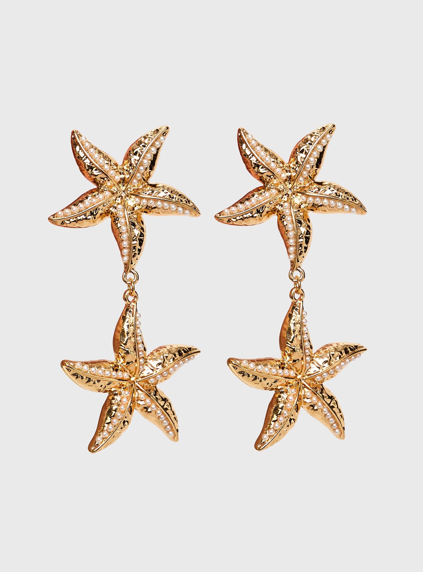 Starfish Drop Earrings Gold women's earrings by Ellevoria