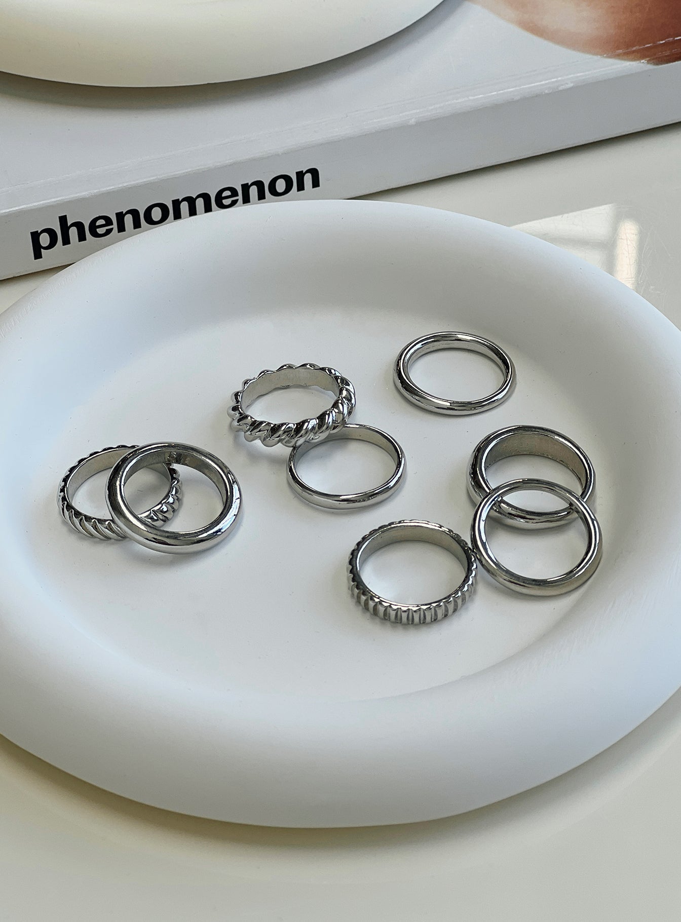 Strait Ring Pack Silver women's ring by Ellevoria