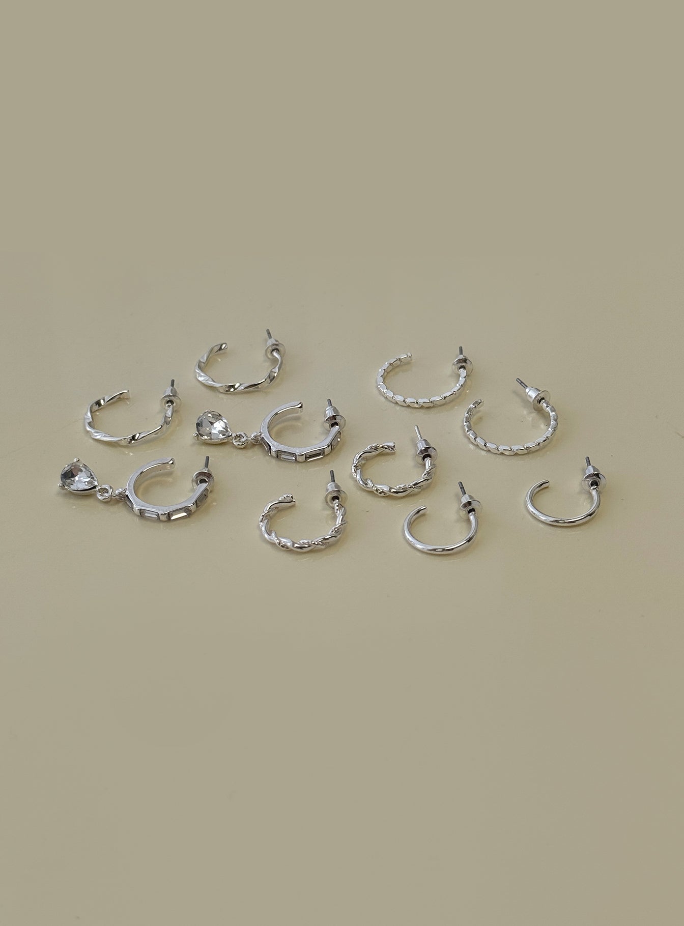 Delfine Earring Pack Silver women's earrings by Ellevoria