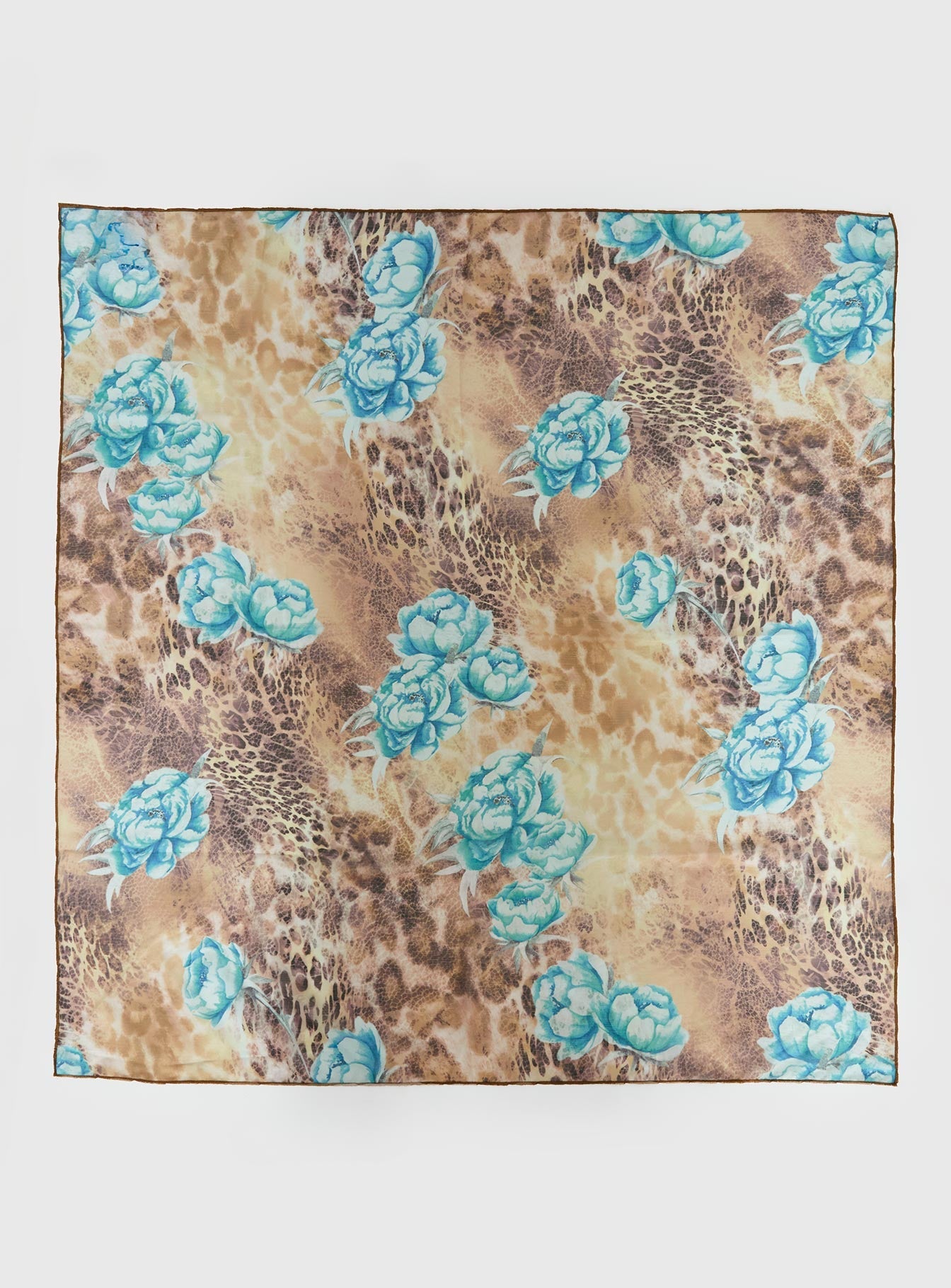 Nellie Chiffon Scarf Leopard Floral women's accessory by Ellevoria