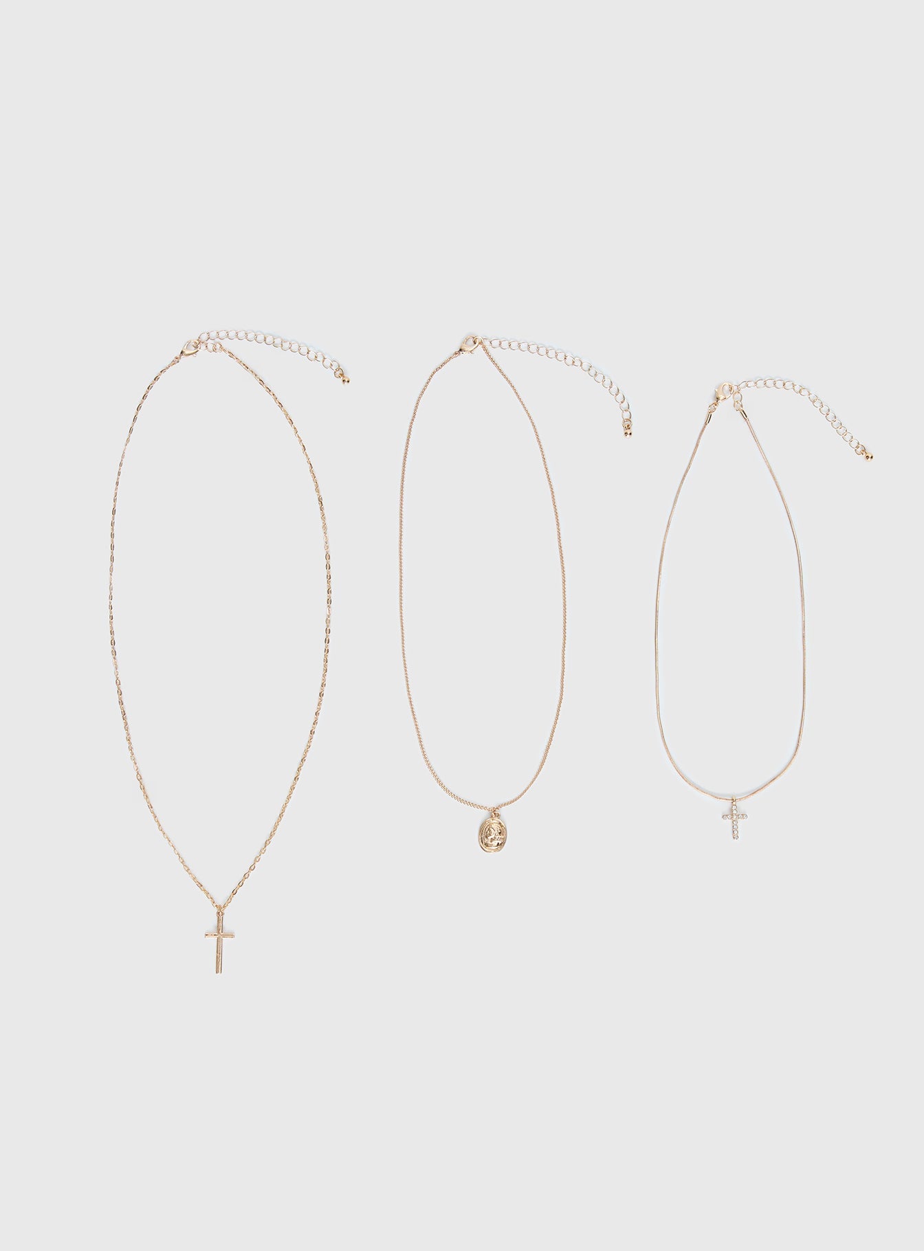 Broken Clocks Layered Necklace Gold women's necklace by Ellevoria
