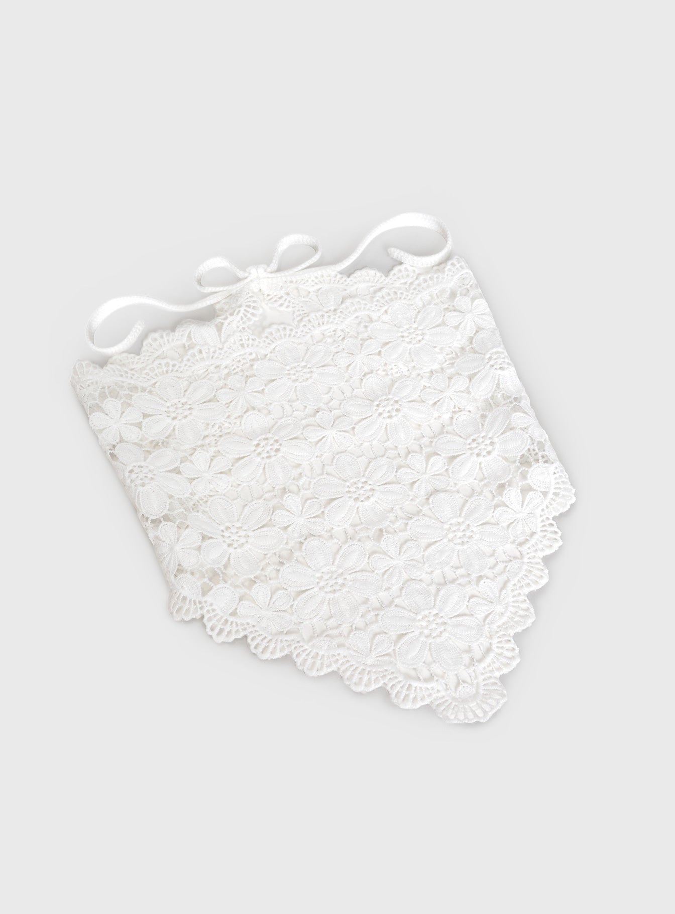 Pinot Lace Hair Scarf White women's hair accessory by Ellevoria