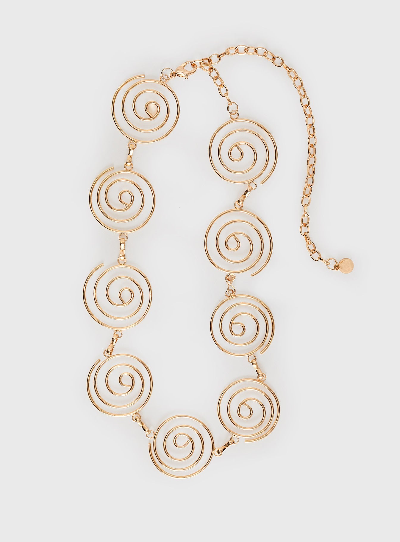 Hoston Spiral Chain Belt Gold women's belt by Ellevoria
