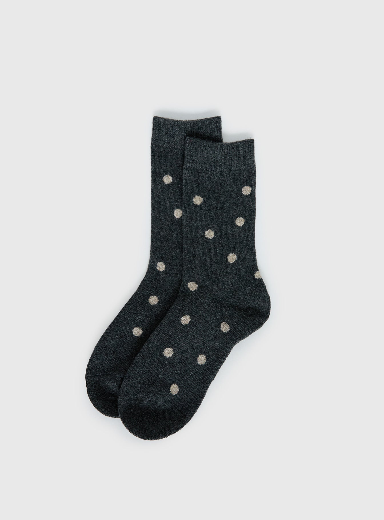 Safire Socks Grey / Beige Polka Dot women's socks by Ellevoria