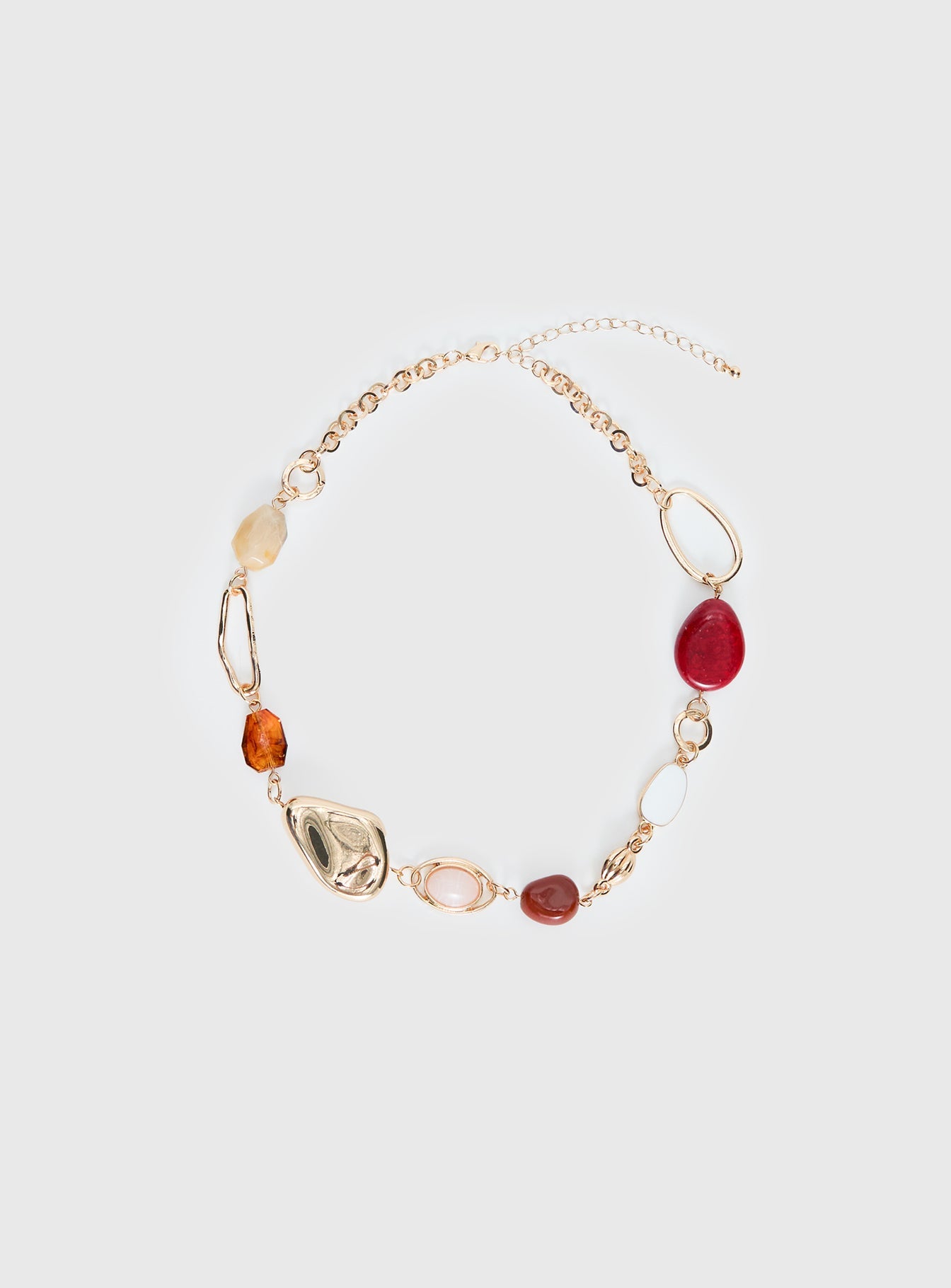 Quincie Necklace Gold / Red women's necklace by Ellevoria