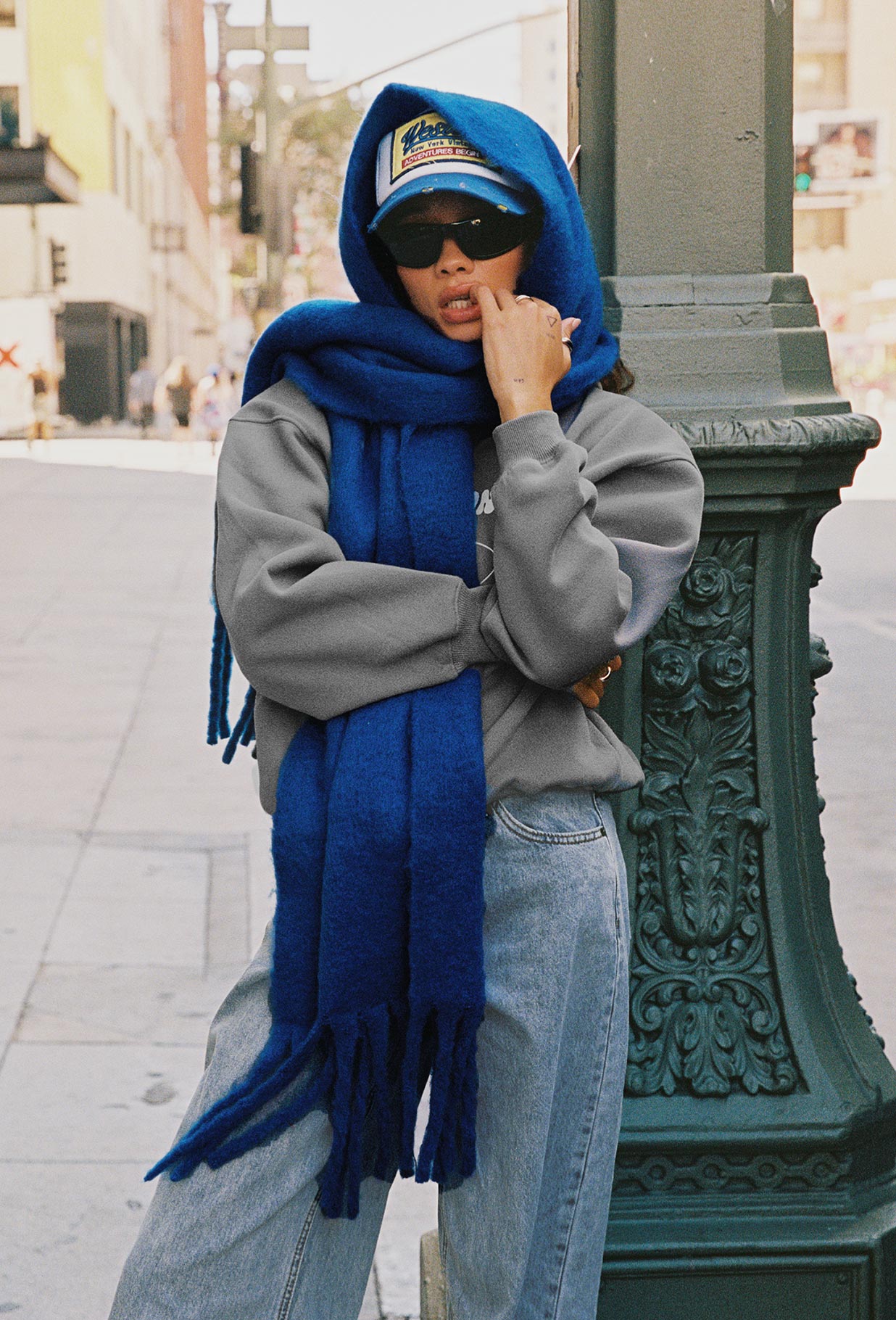 July Scarf Blue women's accessory by Ellevoria