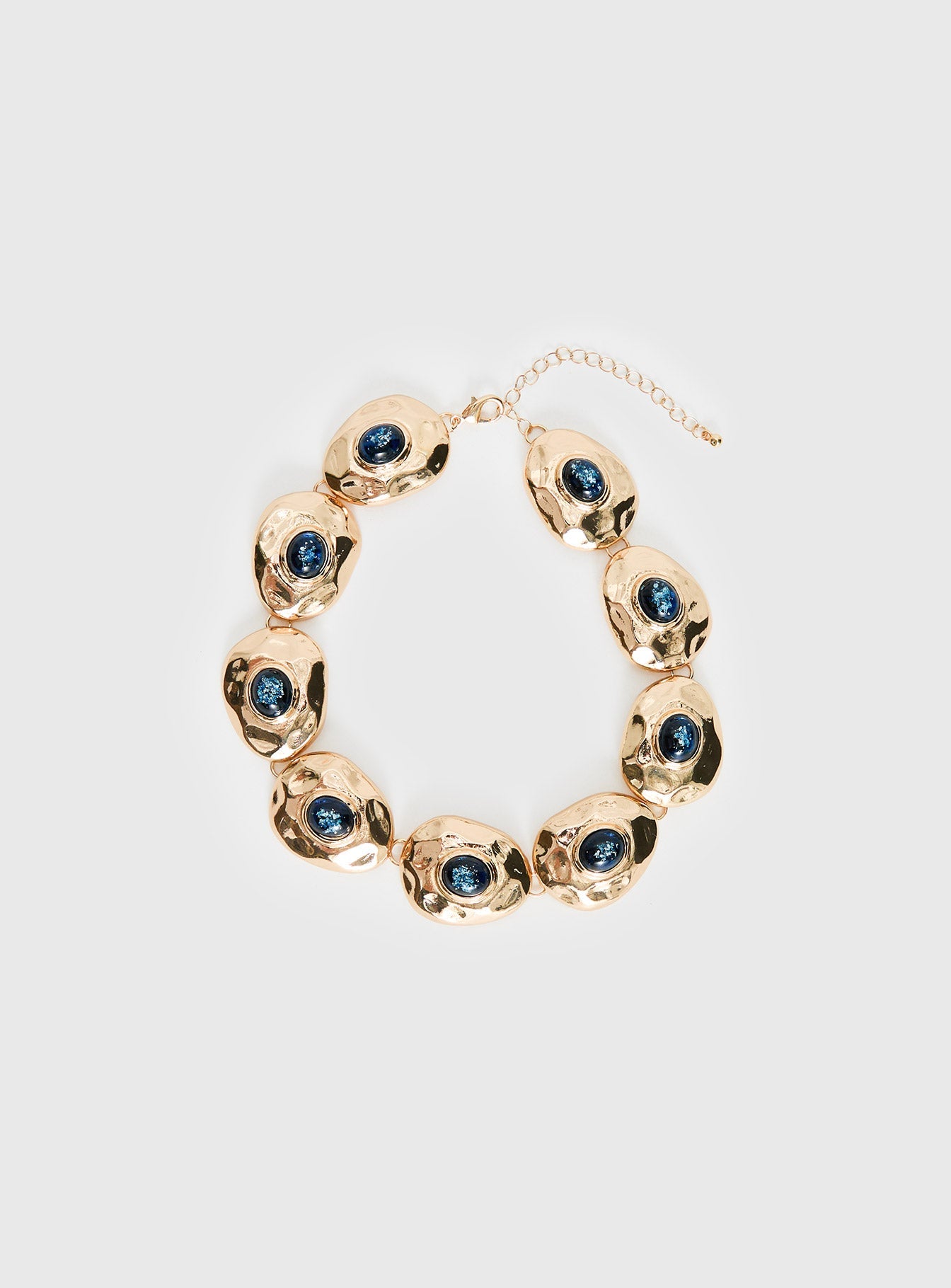 Donella Chunky Stone Necklace Gold women's necklace by Ellevoria