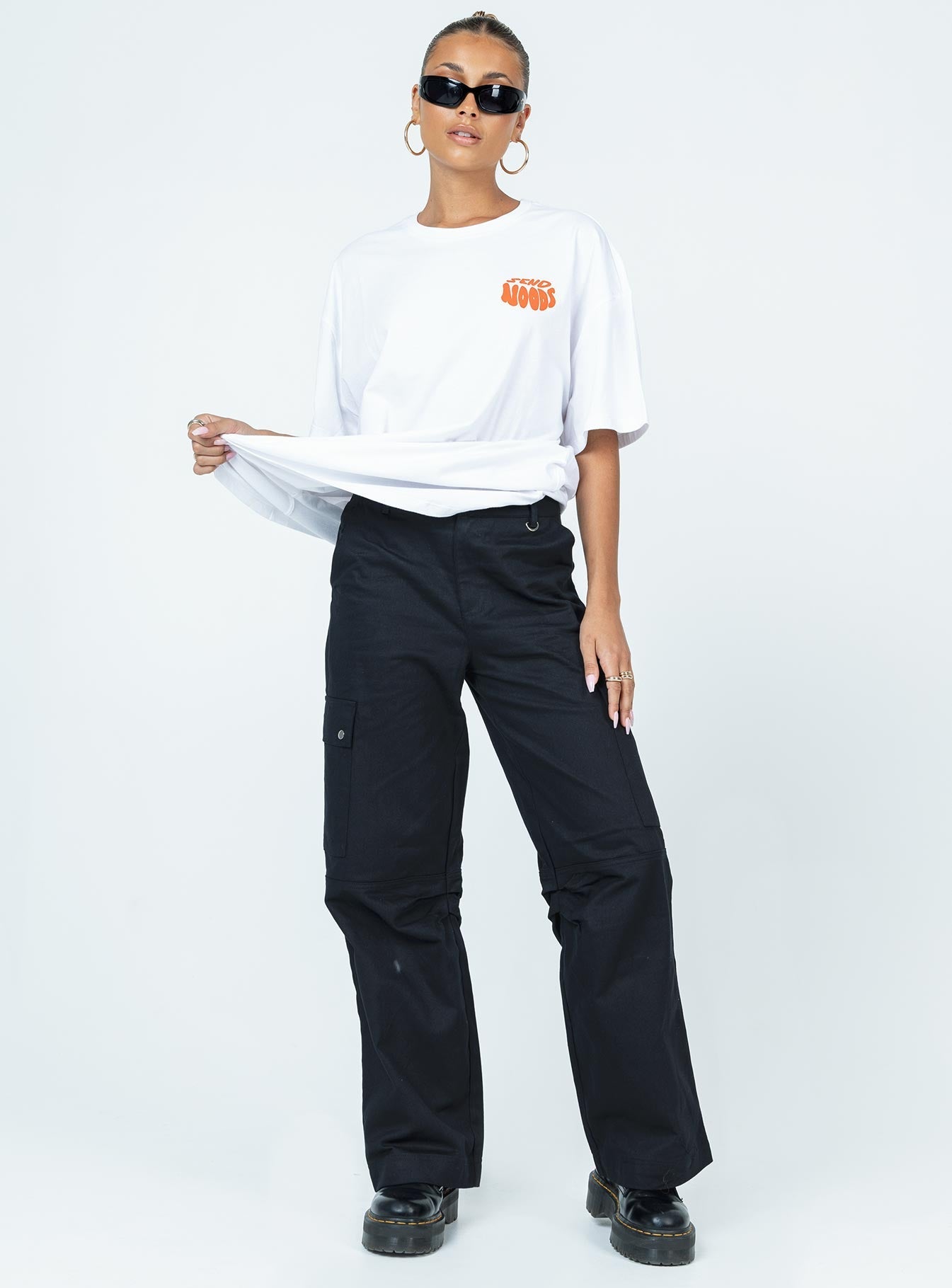 Noods Oversized Tee White - women's top by Ellevoria - view 3