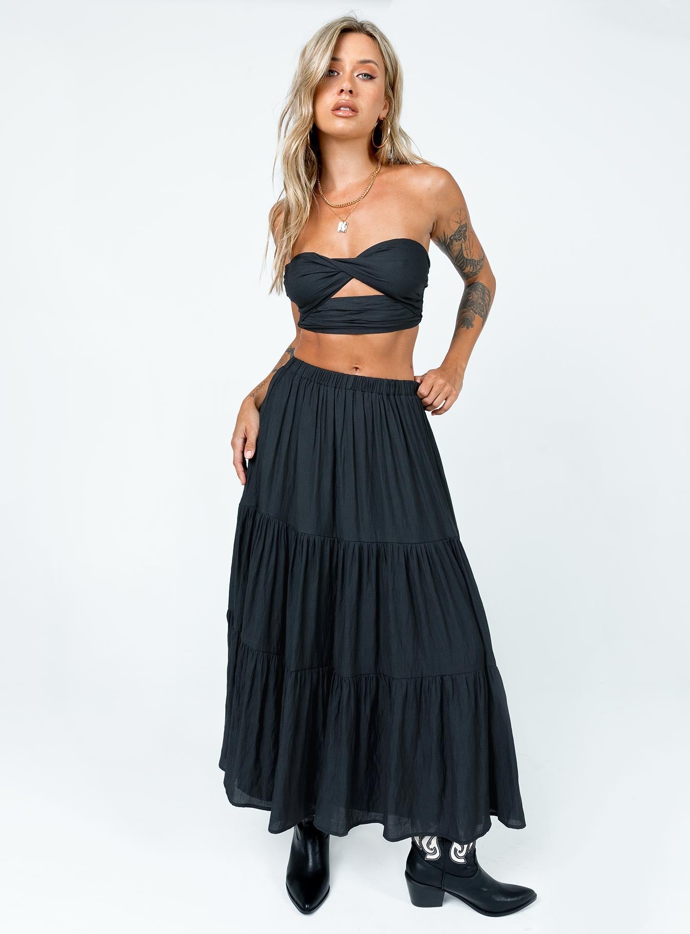 Allie Set Black women's skirt set by Ellevoria