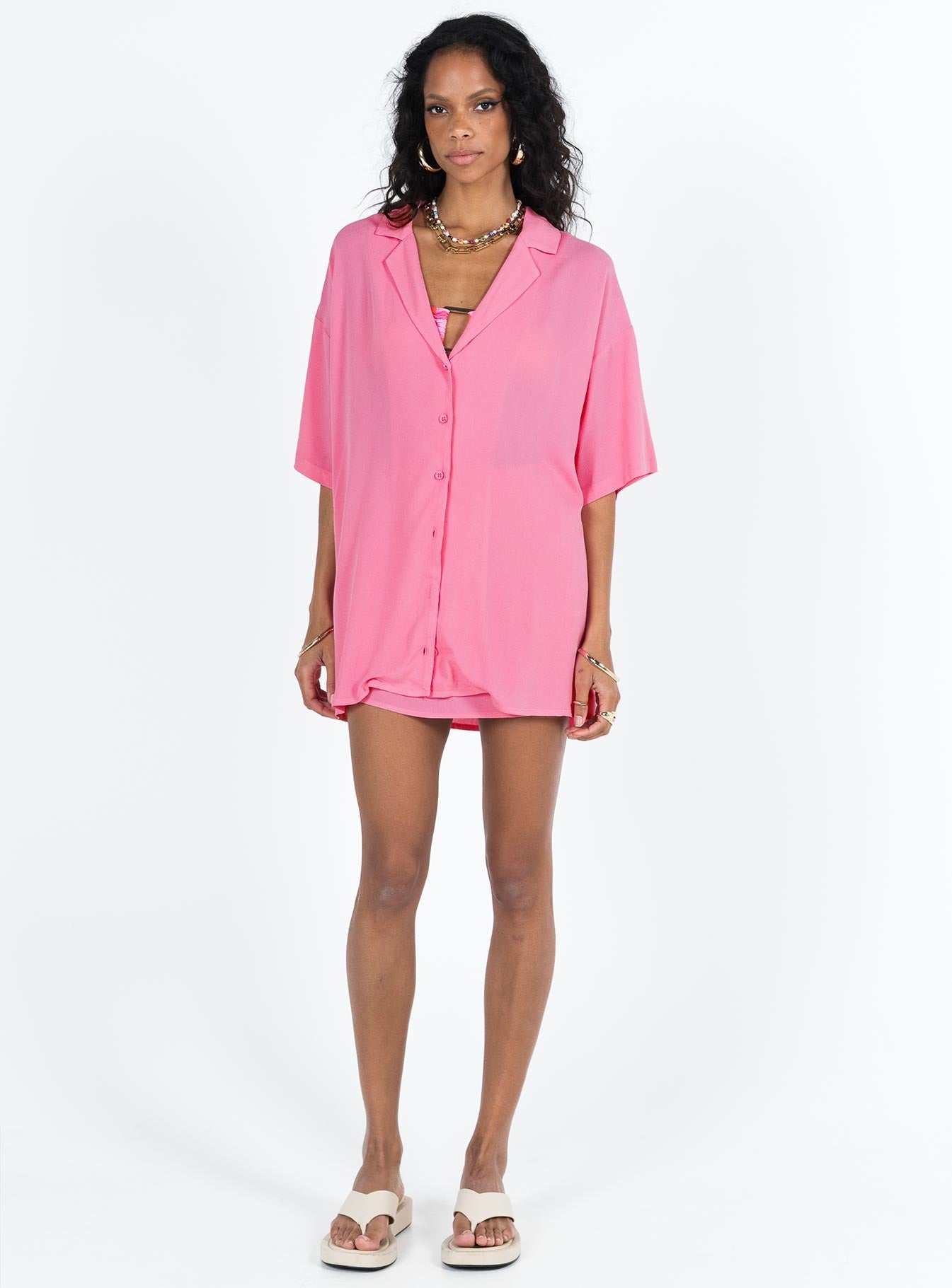Caraliia Shirt Pink - women's shirt by Ellevoria - view 5