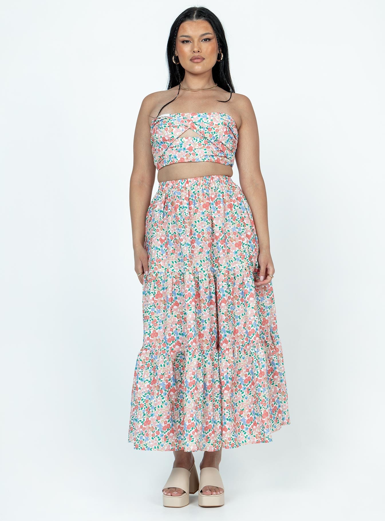 Allie Set Floral women's skirt set by Ellevoria