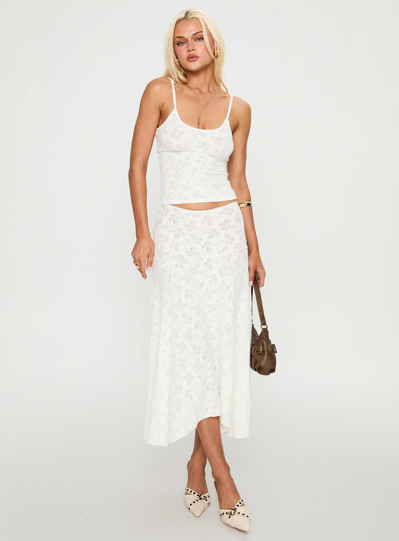Tidal Midi Skirt Foam women's two piece set by Ellevoria
