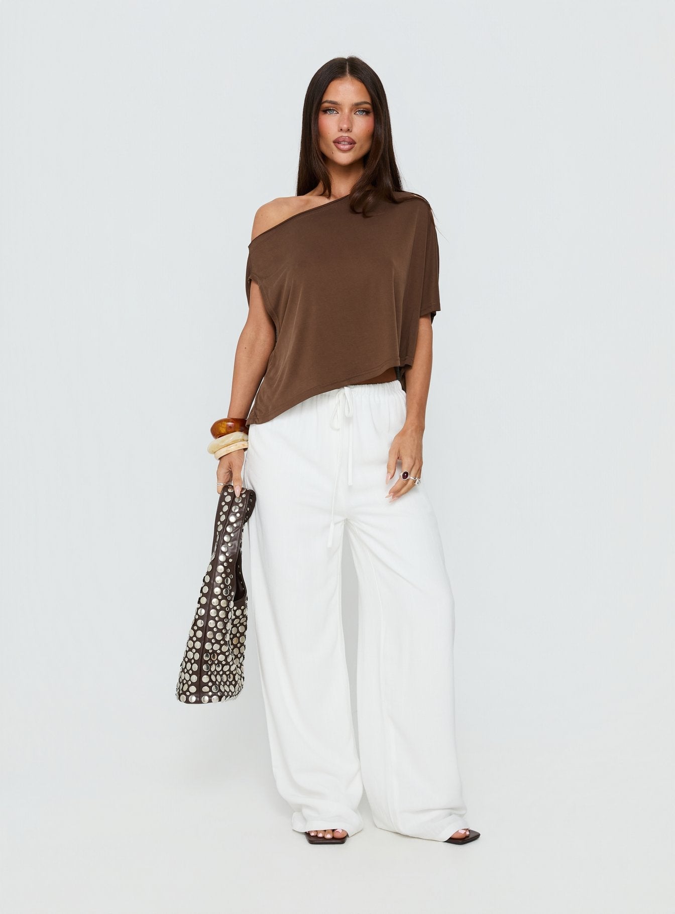 Parklea Linen Blend Pants White - loose fit women's bottoms by Ellevoria