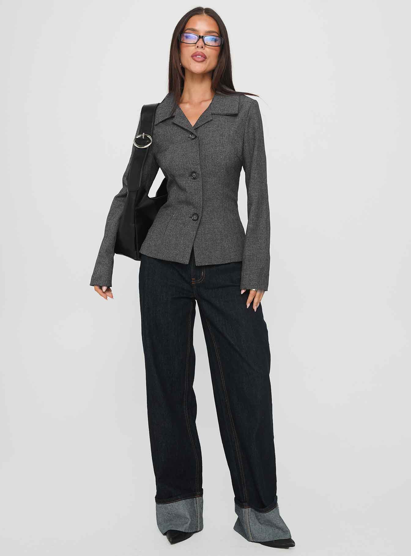Holley Tweedle Jacket Grey women's jacket by Ellevoria