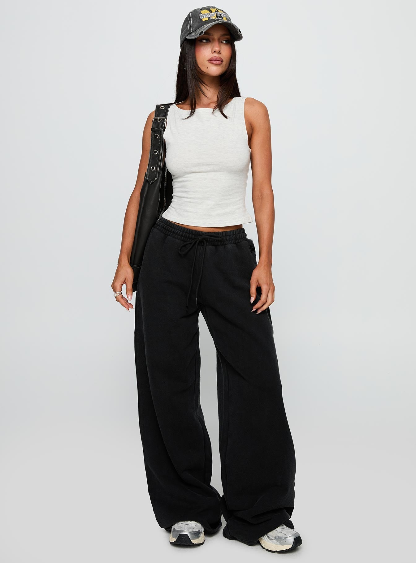 Bleeker High Neck Top Grey Marle - women's top by Ellevoria - view 3