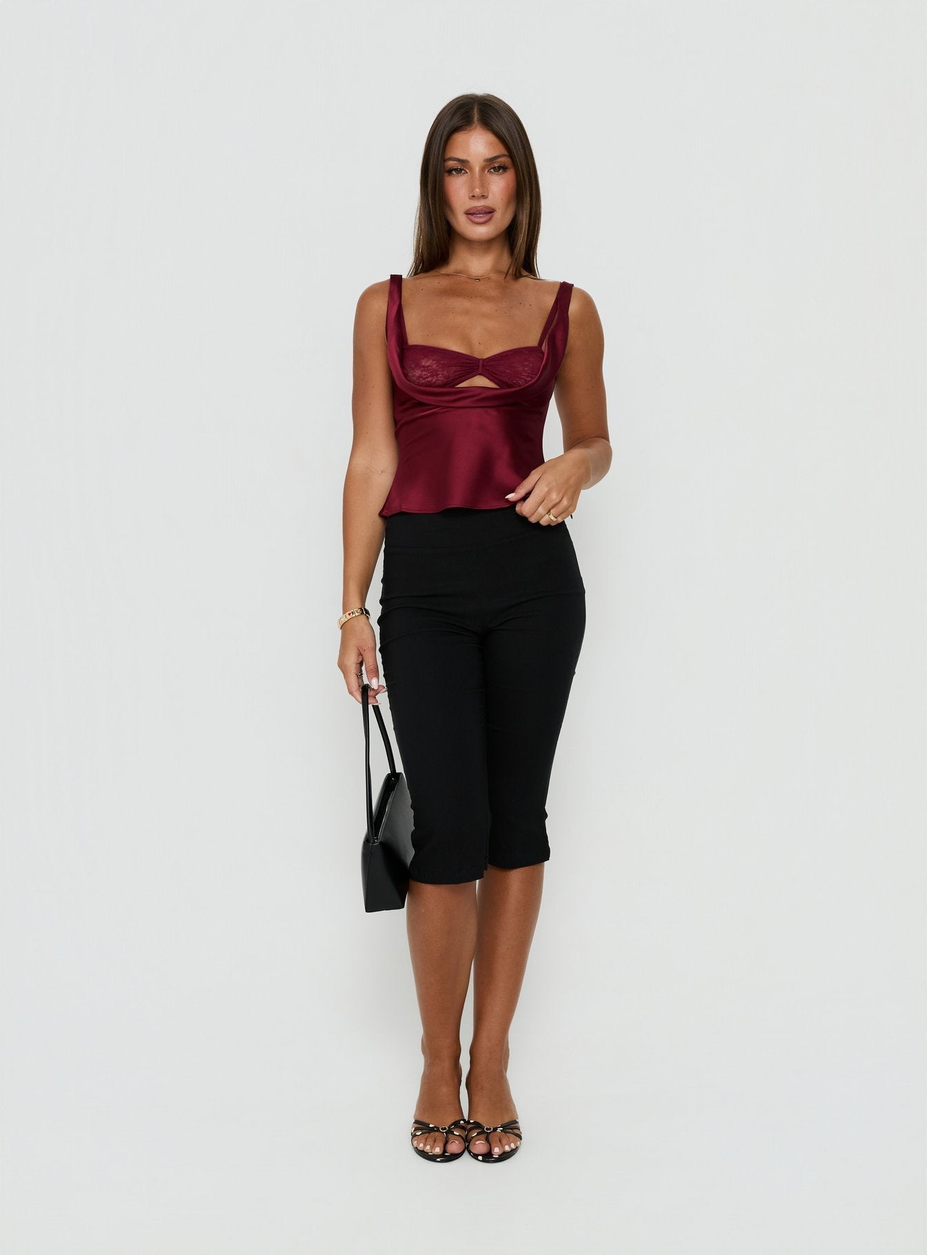 Delilah Top Burgundy - women's top by Ellevoria - view 3