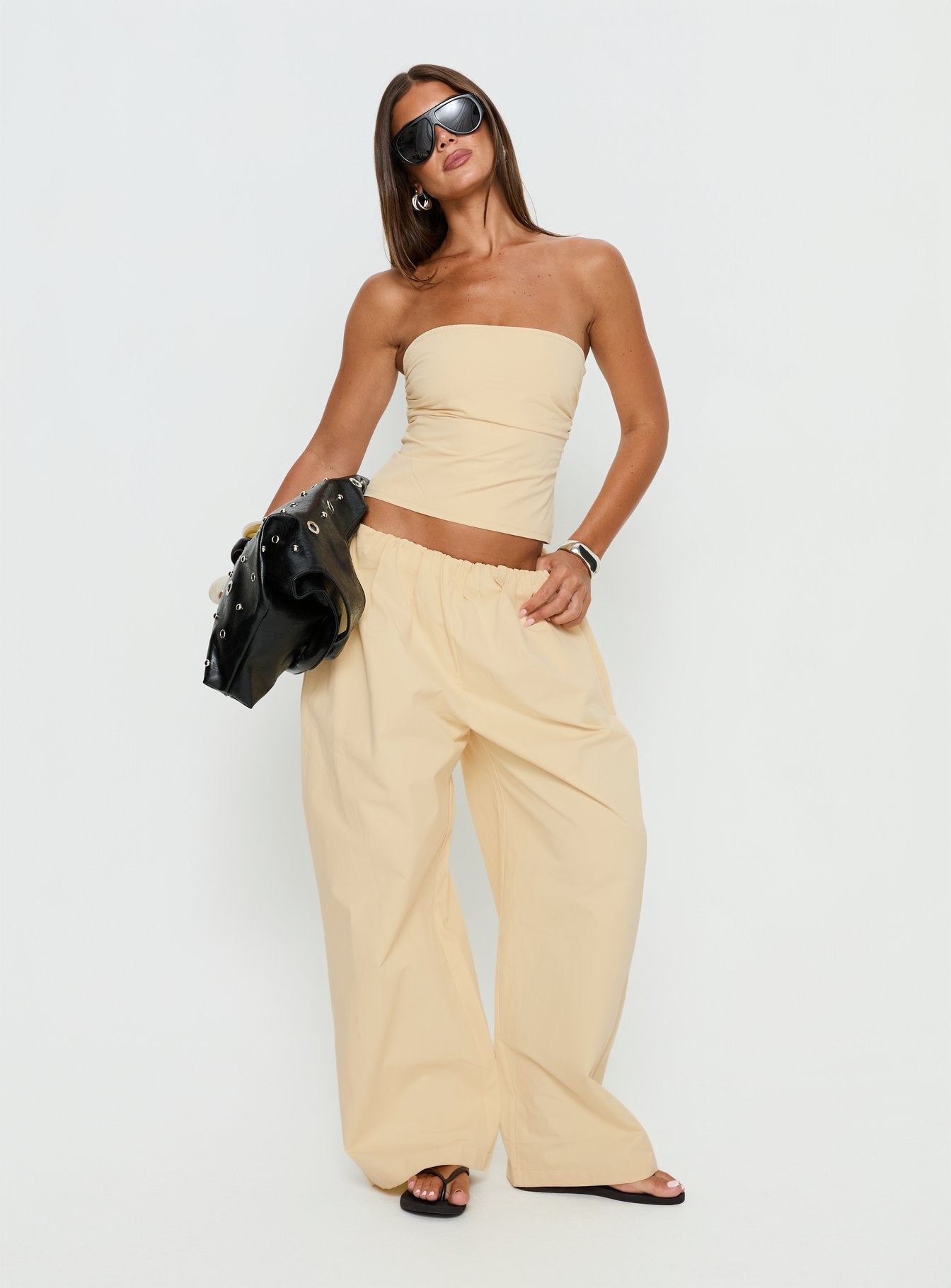 Tidekiss Pants Lemontini - loose fit women's bottoms by Ellevoria