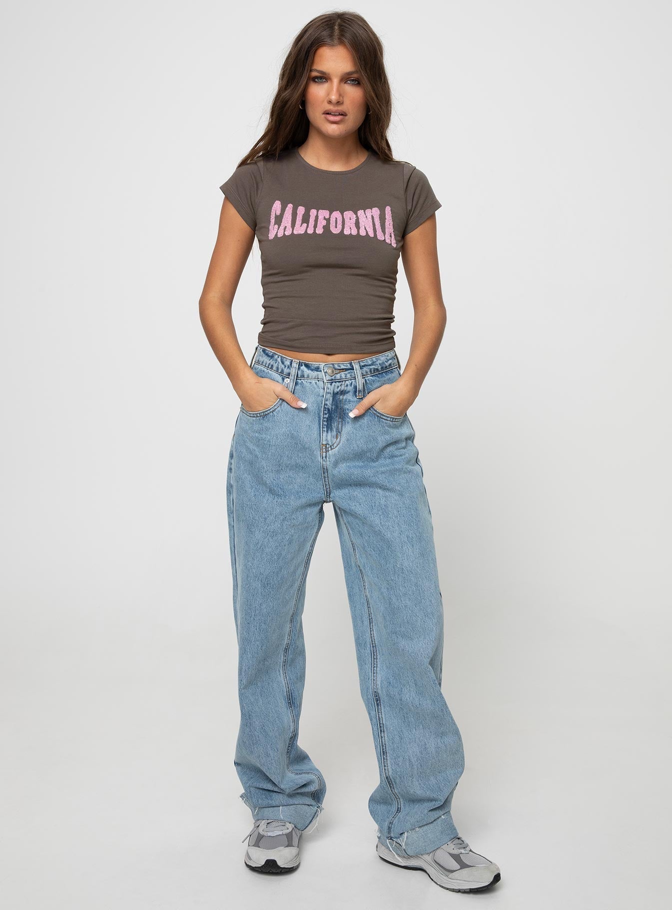 Destination California Tee Charcoal - women's top by Ellevoria - view 3