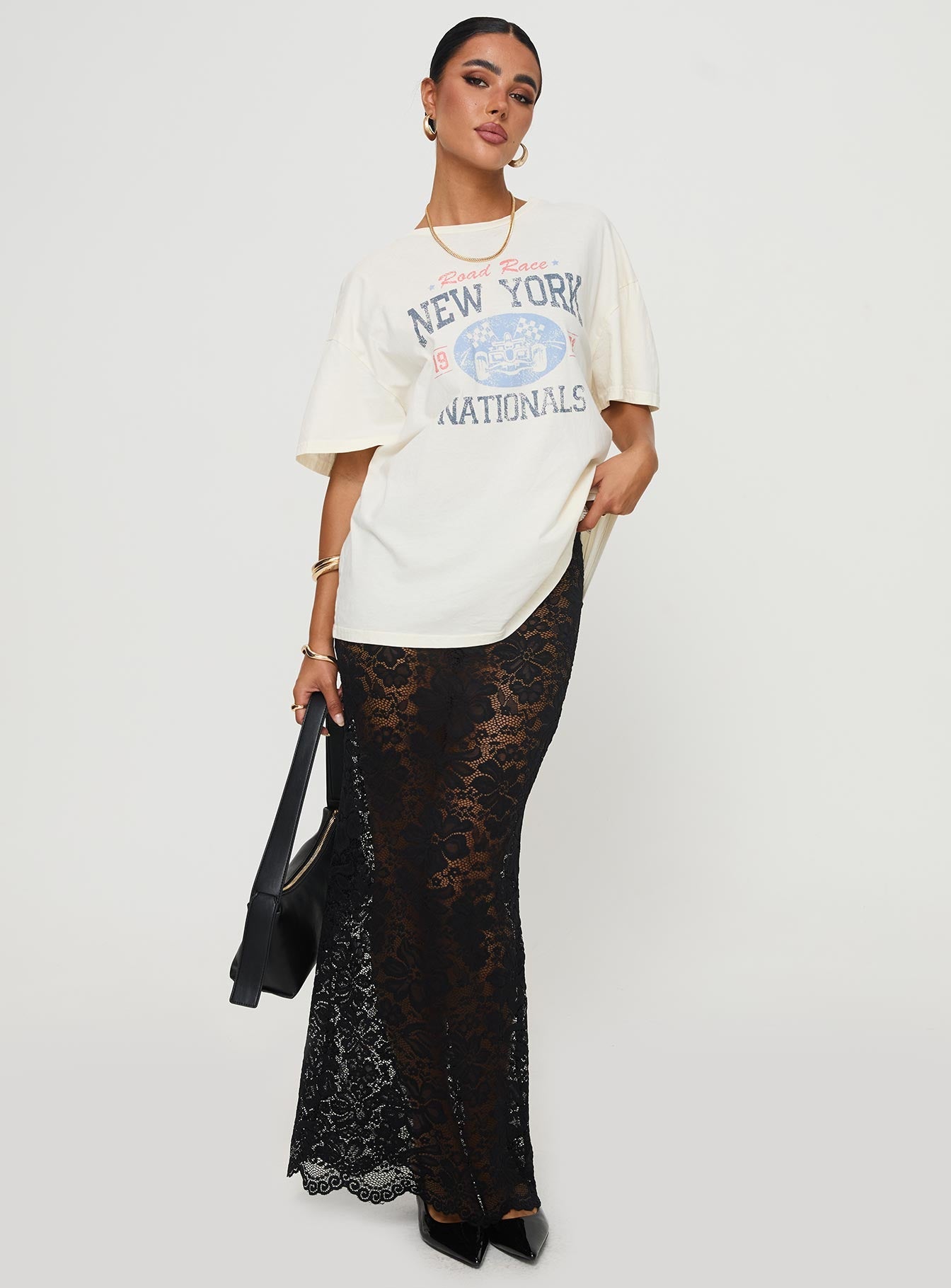 Road Race Nationals Tee White - women's top by Ellevoria - view 3