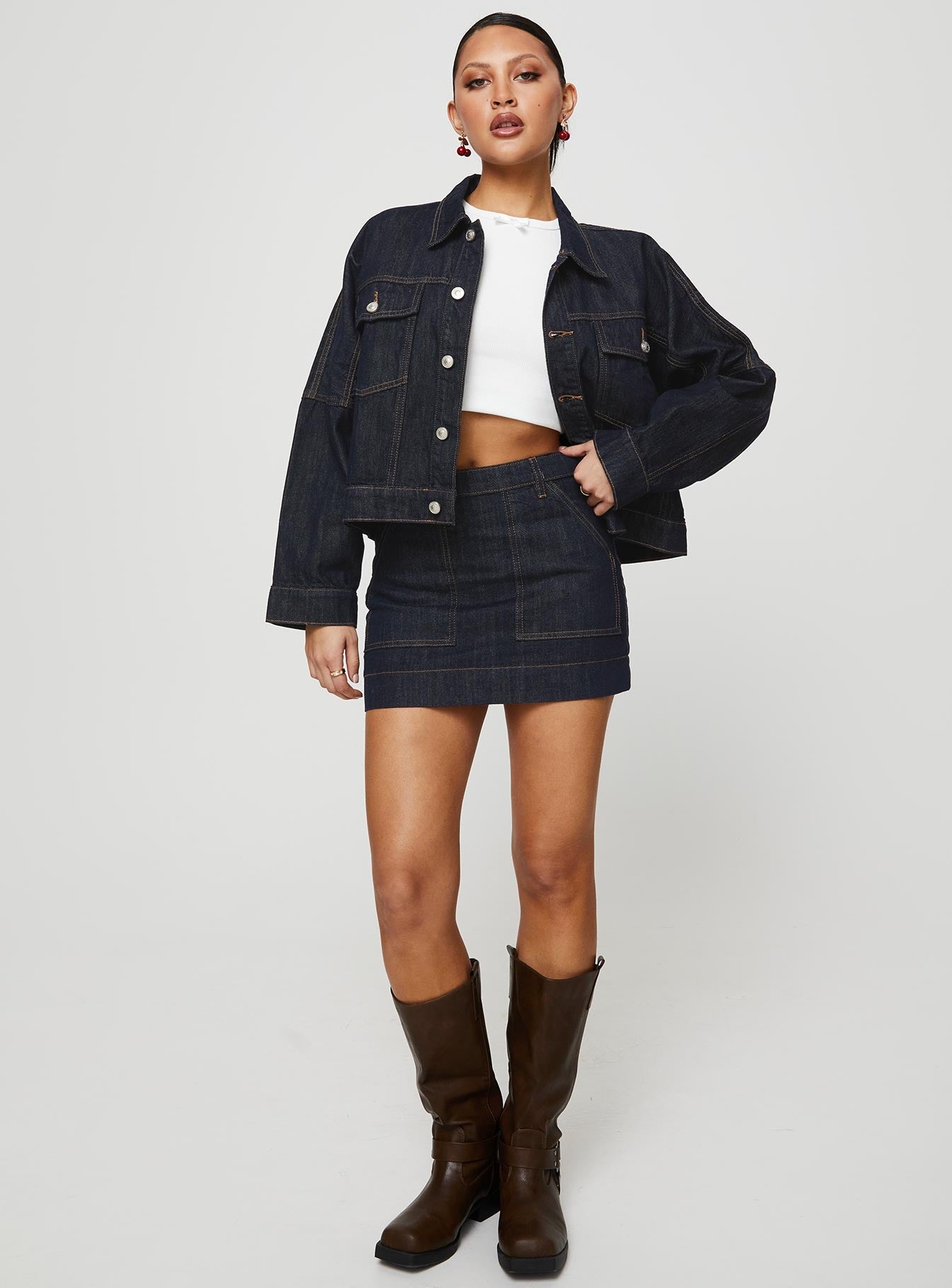 Hughes Jacket Dark Wash Denim women's jacket by Ellevoria