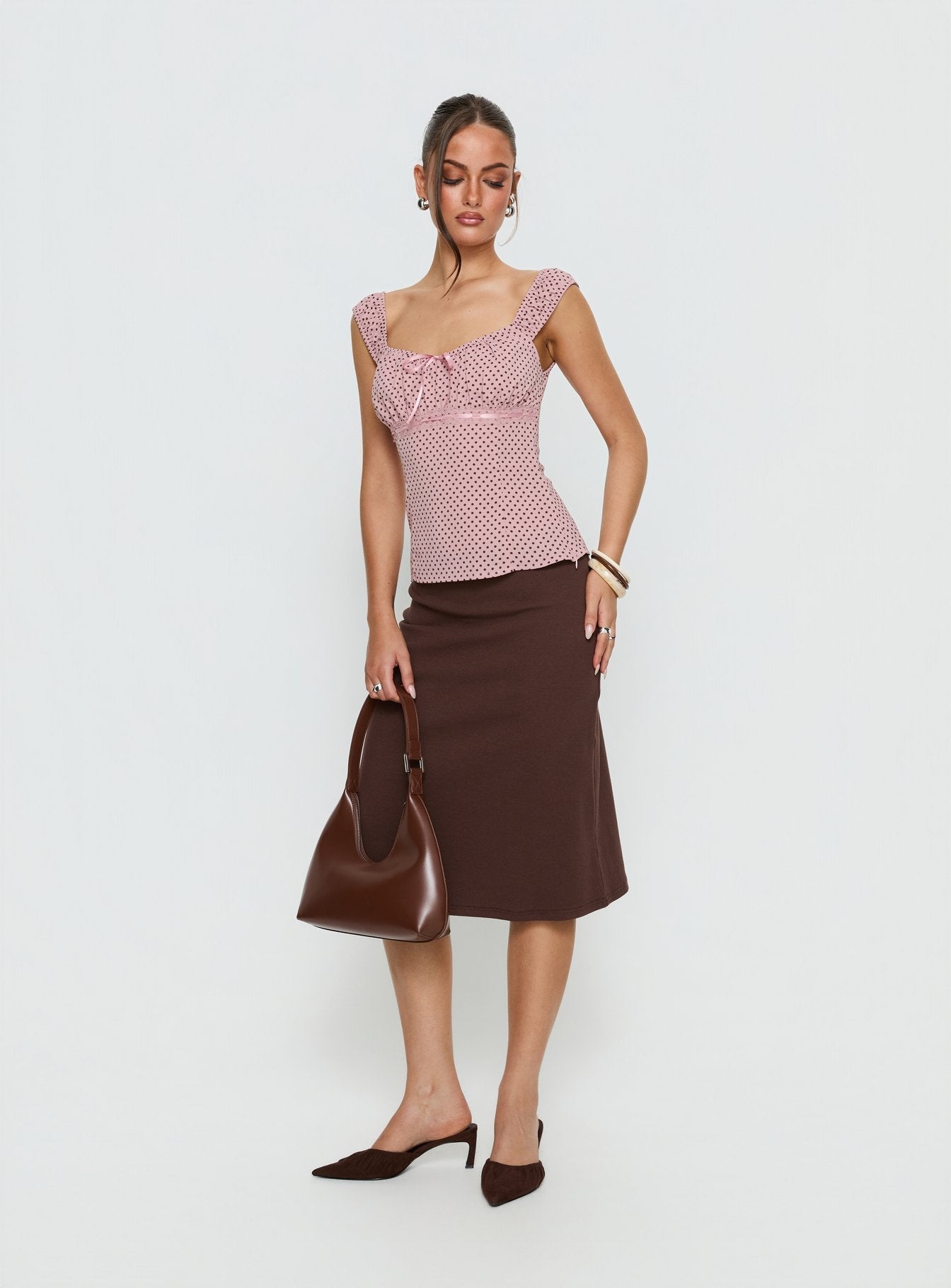 Garconne Top Pink Polka - women's top by Ellevoria - view 2